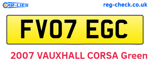 FV07EGC are the vehicle registration plates.