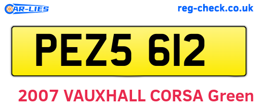 PEZ5612 are the vehicle registration plates.