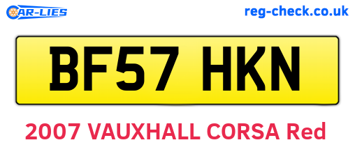 BF57HKN are the vehicle registration plates.