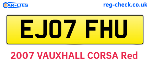 EJ07FHU are the vehicle registration plates.
