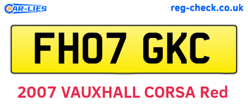 FH07GKC are the vehicle registration plates.
