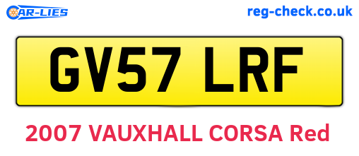 GV57LRF are the vehicle registration plates.