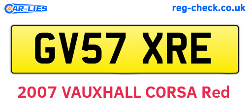 GV57XRE are the vehicle registration plates.
