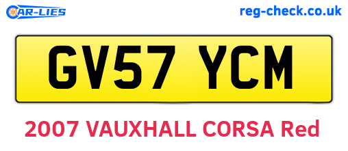 GV57YCM are the vehicle registration plates.