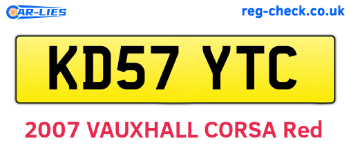 KD57YTC are the vehicle registration plates.