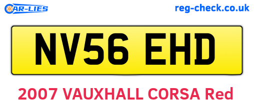 NV56EHD are the vehicle registration plates.