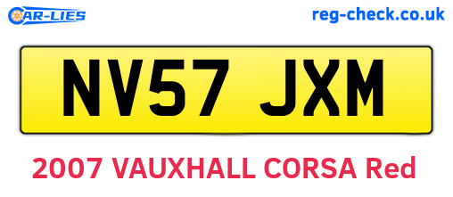 NV57JXM are the vehicle registration plates.