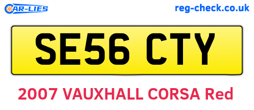 SE56CTY are the vehicle registration plates.
