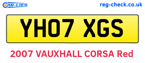 YH07XGS are the vehicle registration plates.