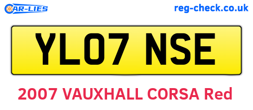 YL07NSE are the vehicle registration plates.