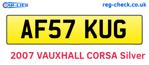 AF57KUG are the vehicle registration plates.