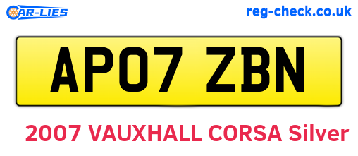 AP07ZBN are the vehicle registration plates.