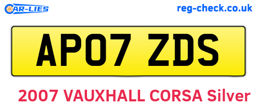 AP07ZDS are the vehicle registration plates.