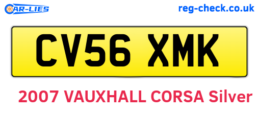 CV56XMK are the vehicle registration plates.