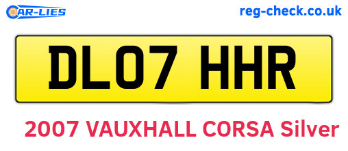 DL07HHR are the vehicle registration plates.