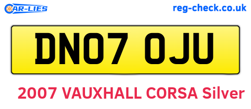 DN07OJU are the vehicle registration plates.