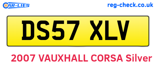 DS57XLV are the vehicle registration plates.
