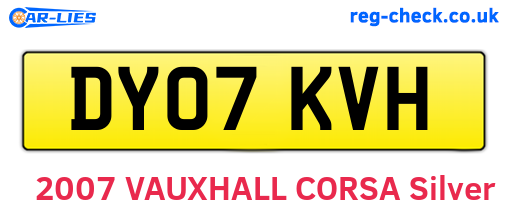DY07KVH are the vehicle registration plates.