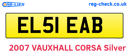 EL51EAB are the vehicle registration plates.