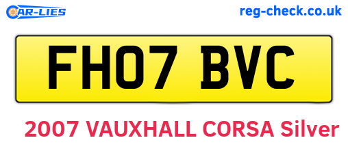 FH07BVC are the vehicle registration plates.