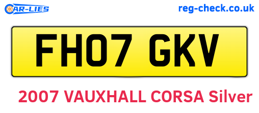 FH07GKV are the vehicle registration plates.