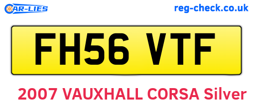 FH56VTF are the vehicle registration plates.