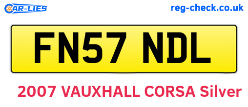 FN57NDL are the vehicle registration plates.