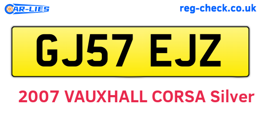 GJ57EJZ are the vehicle registration plates.