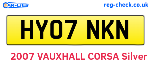HY07NKN are the vehicle registration plates.