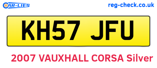KH57JFU are the vehicle registration plates.