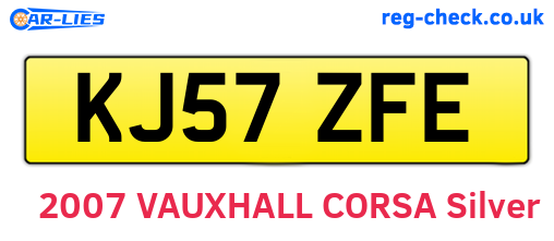 KJ57ZFE are the vehicle registration plates.