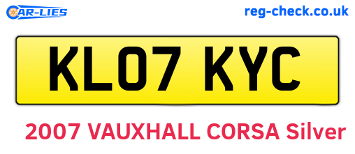KL07KYC are the vehicle registration plates.