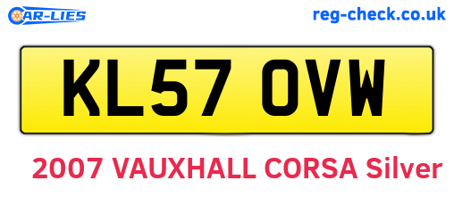 KL57OVW are the vehicle registration plates.