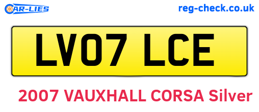 LV07LCE are the vehicle registration plates.