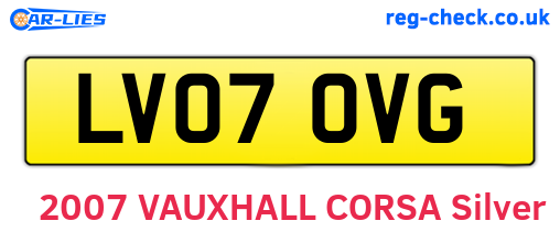 LV07OVG are the vehicle registration plates.