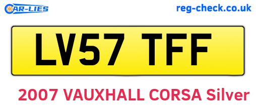 LV57TFF are the vehicle registration plates.