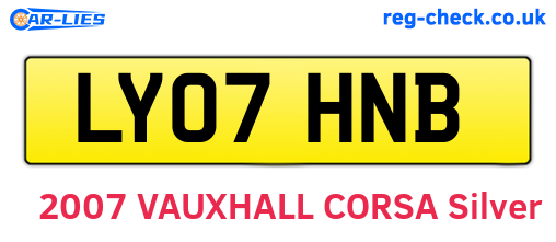 LY07HNB are the vehicle registration plates.