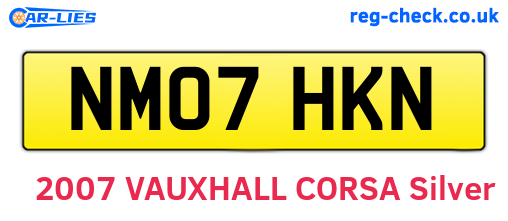 NM07HKN are the vehicle registration plates.