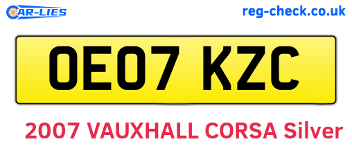 OE07KZC are the vehicle registration plates.