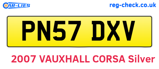 PN57DXV are the vehicle registration plates.