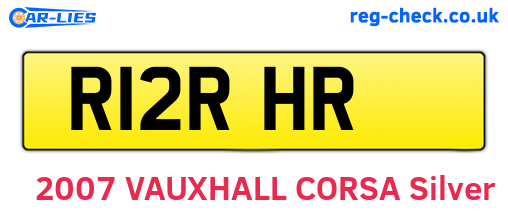 R12RHR are the vehicle registration plates.