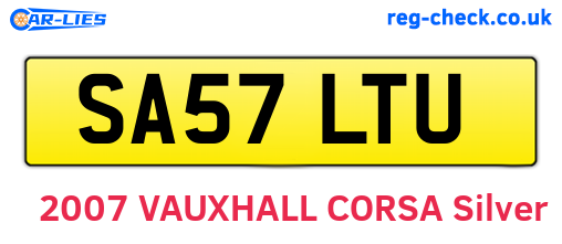 SA57LTU are the vehicle registration plates.