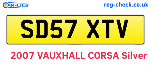 SD57XTV are the vehicle registration plates.