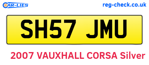 SH57JMU are the vehicle registration plates.