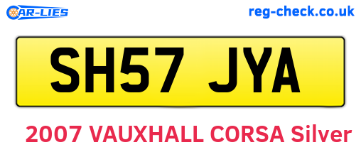 SH57JYA are the vehicle registration plates.