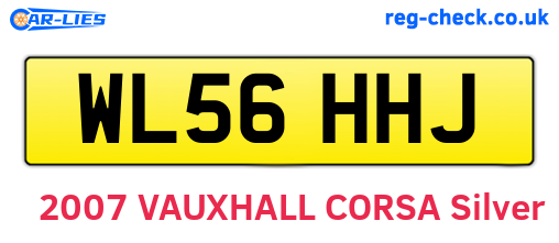 WL56HHJ are the vehicle registration plates.