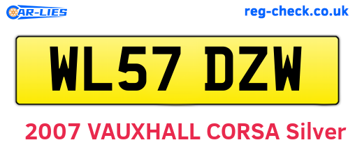 WL57DZW are the vehicle registration plates.