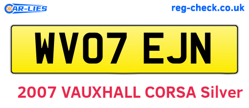WV07EJN are the vehicle registration plates.