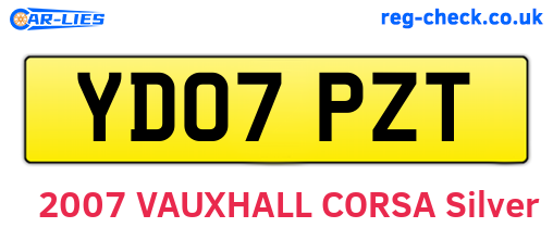 YD07PZT are the vehicle registration plates.