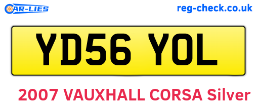 YD56YOL are the vehicle registration plates.